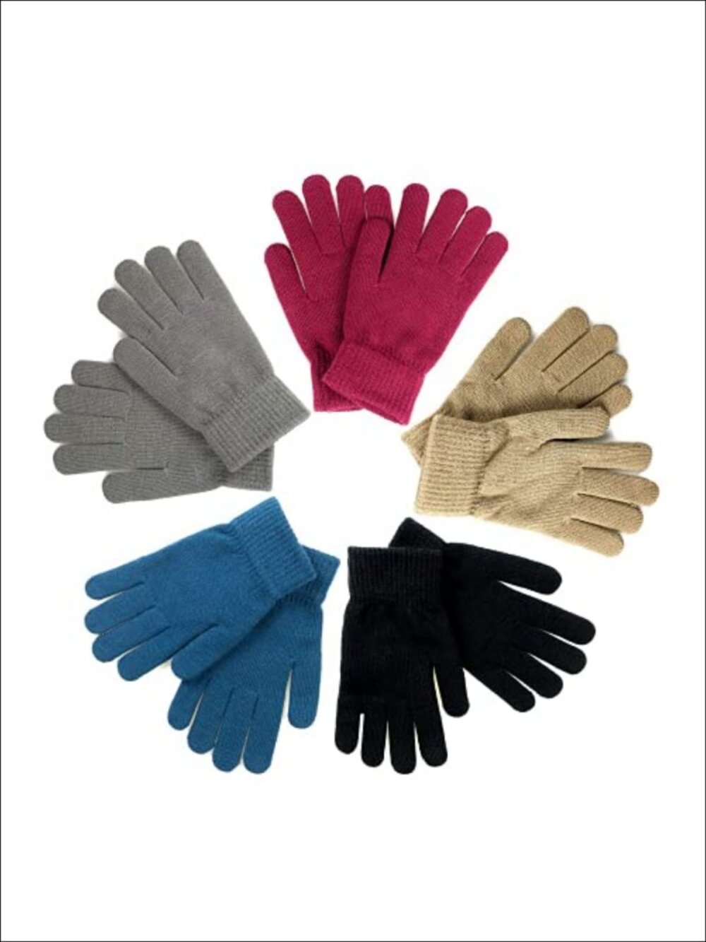 Winter Magic Gloves Stretchy Knit Warm Acrylic Adult Cold Weather
